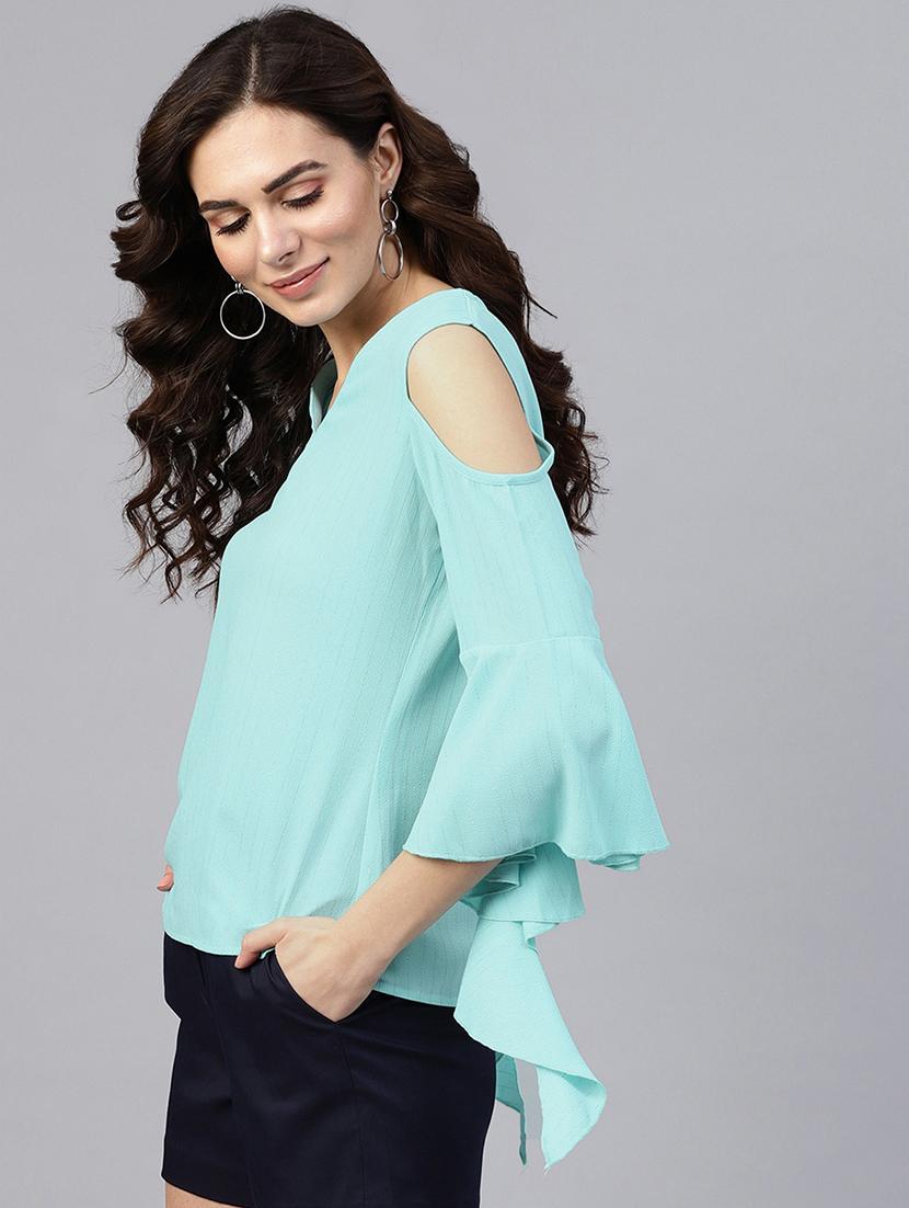 women solid v-neck top - 21742511 -  Standard Image - 1