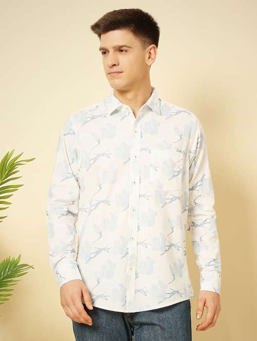 men long sleeves printed casual shirt - 21742562 -  Standard Image - 0