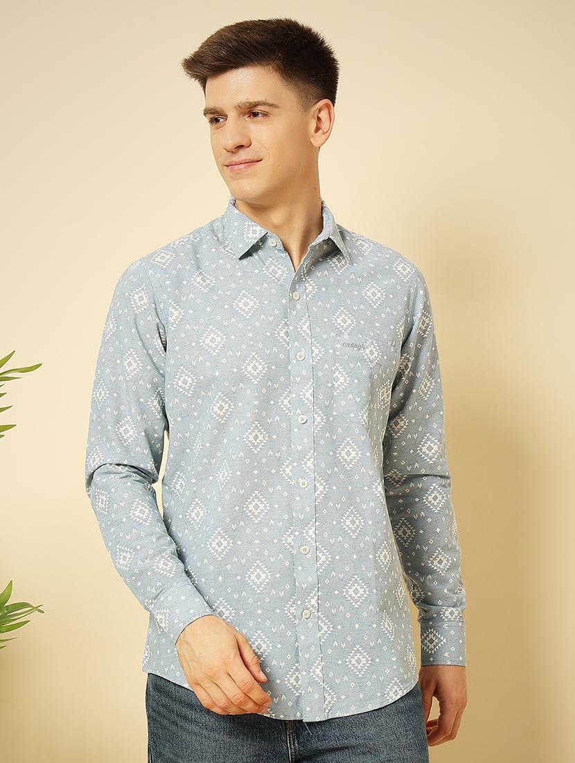 men long sleeves printed casual shirt - 21742585 - Zoom Image - 0