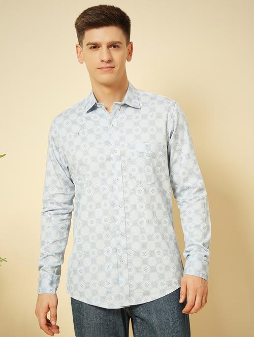 men long sleeves printed casual shirt - 21742588 - Standard Image - 0
