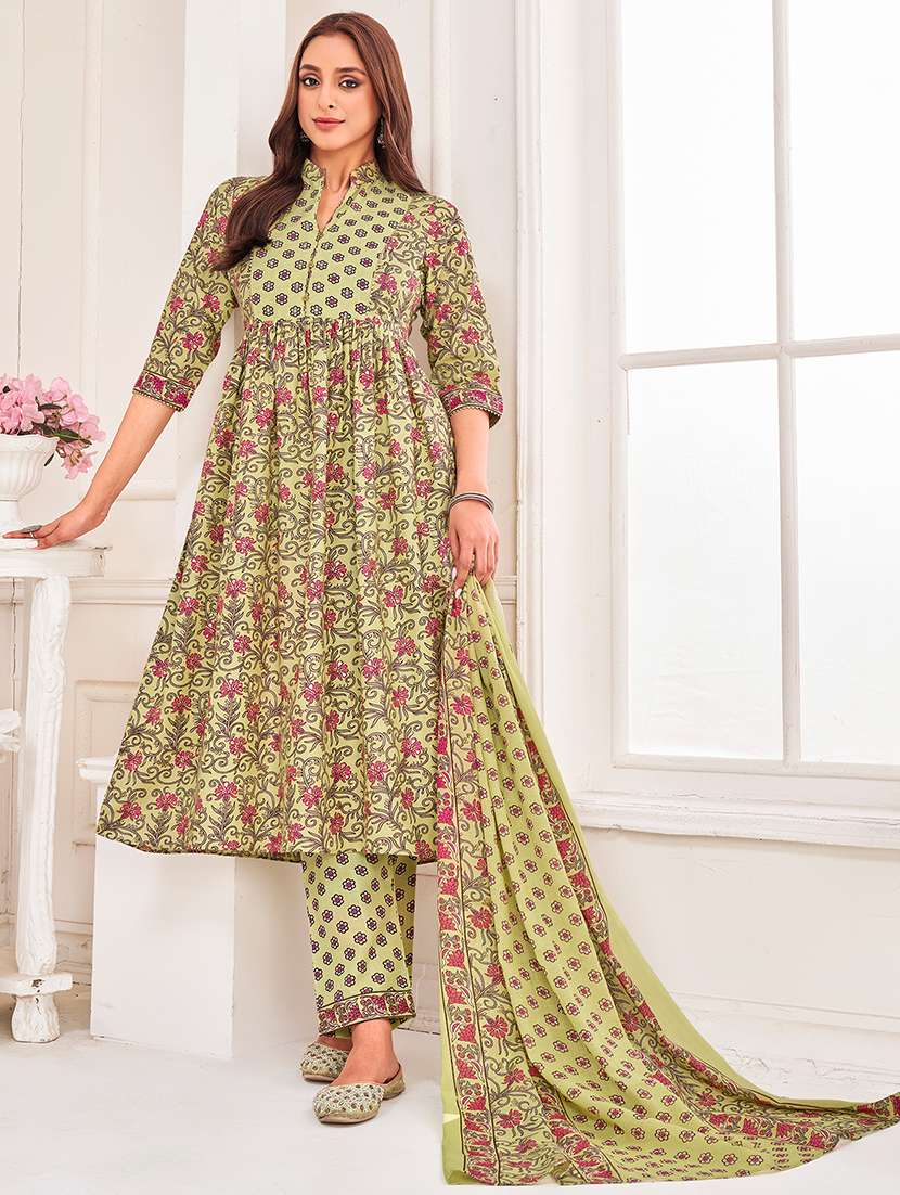 women printed kurta pant with dupatta set - 21742679 -  Standard Image - 1