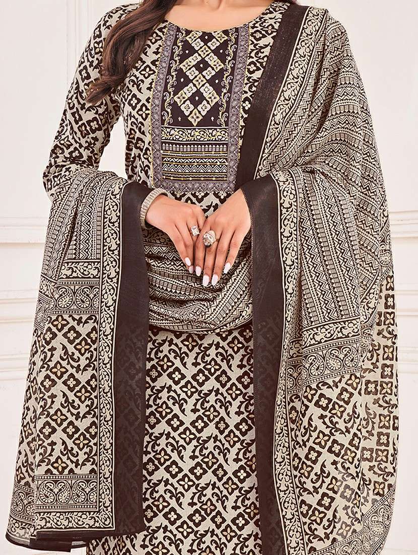women printed kurta salwar with dupatta set - 21742687 - Standard Image - 4