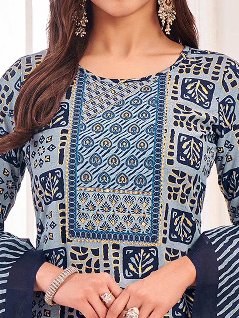 women printed kurta salwar with dupatta set - 21742688 - Standard Image - 4