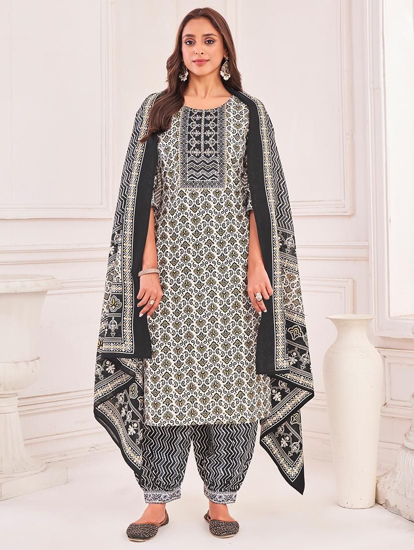women printed kurta salwar with dupatta set - 21742691 - Standard Image - 1
