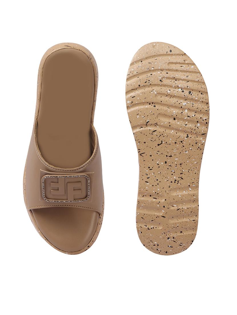 women beige slip on wedge - 21742747 - Standard Image - 4
