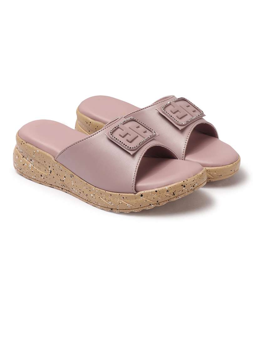 women purple slip on wedge - 21742748 - Standard Image - 1