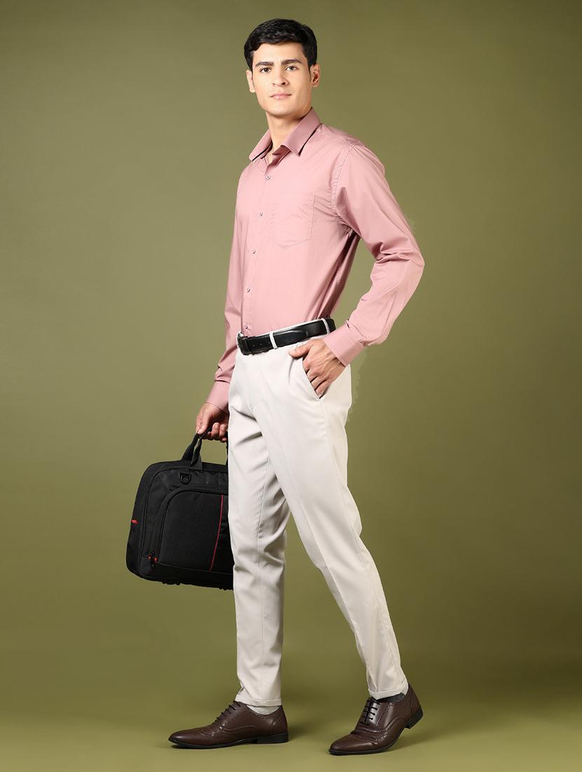 men solid long sleeve regular fit formal shirt - 21742819 - Standard Image - 4