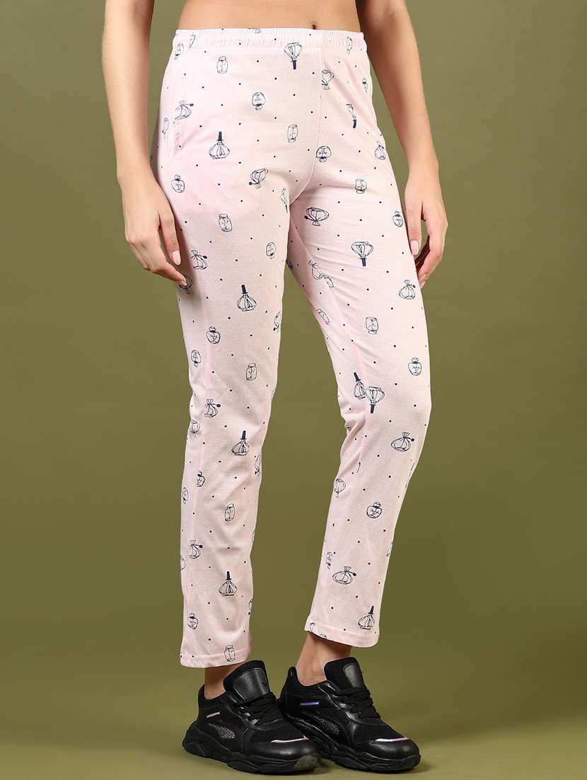 women printed low rise loungewear pajamas - 21742825 -  Standard Image - 1