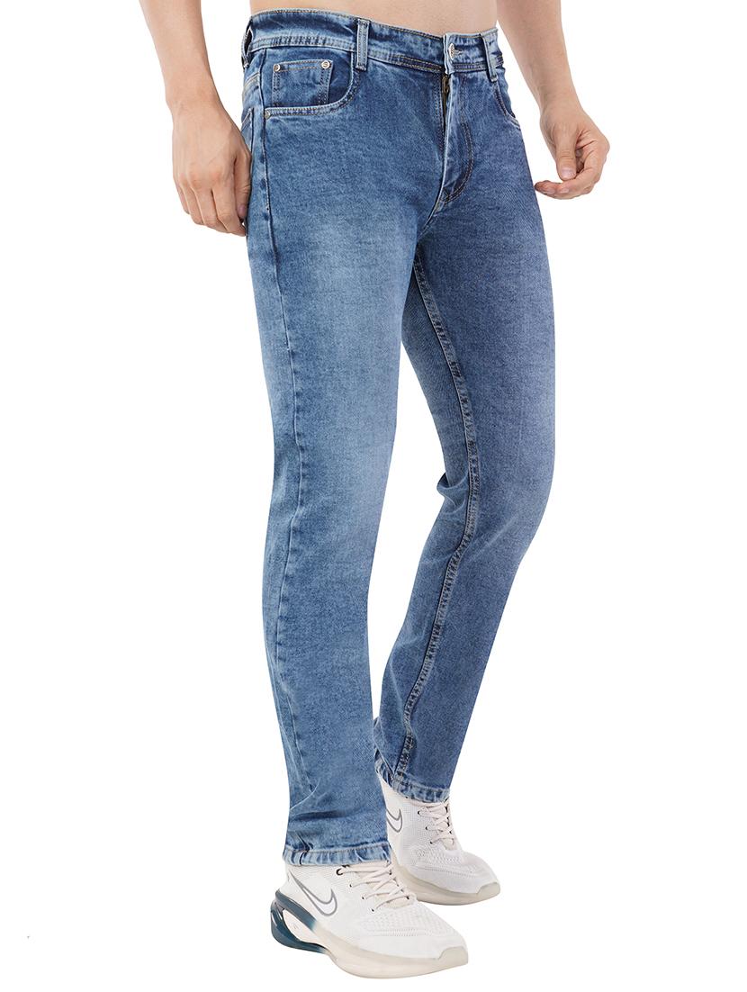 men light blue washed denim jeans - 21742869 - Standard Image - 1