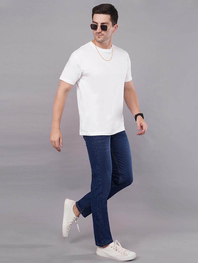 men blue washed denim jeans - 21742870 - Standard Image - 4