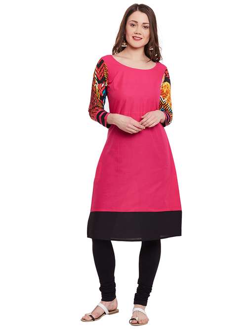 women printed round neck kurta - 21742970 - Standard Image - 0