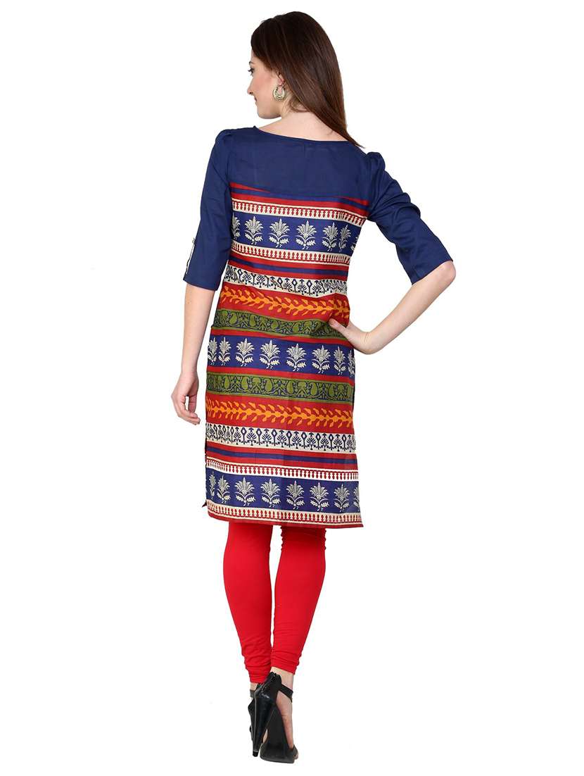 women printed round neck kurta - 21742978 -  Standard Image - 1