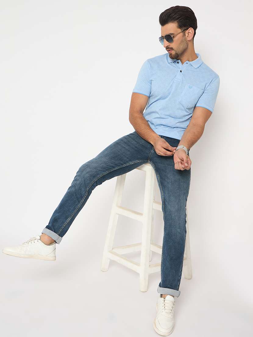 men mid rise washed jeans - 21743084 -  Standard Image - 4