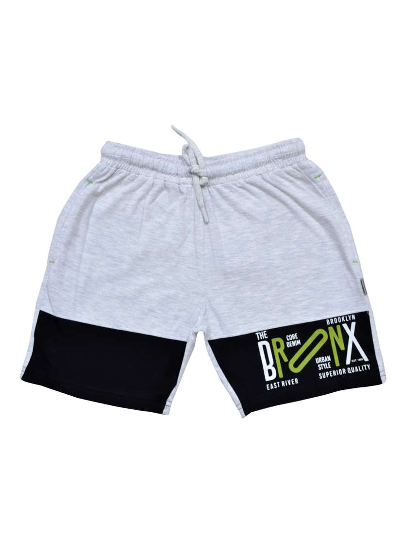 boys color block mid rise shorts