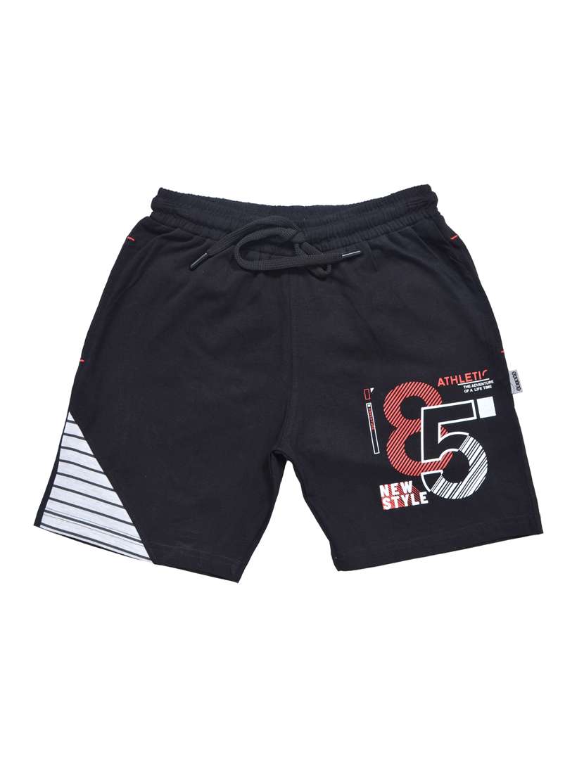 black cotton shorts & three fourth