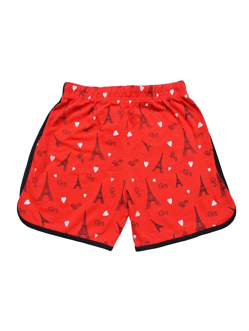 girls printed mid rise shorts - 21743147 - Standard Image - 1