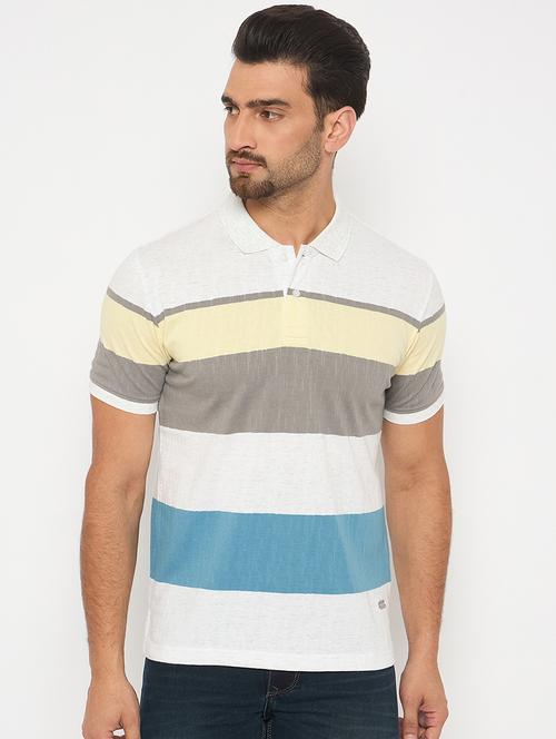 men short sleeves striped polo t-shirt - 21743250 - Standard Image - 0