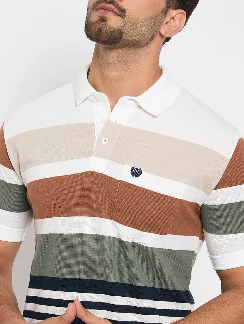 men short sleeves color block polo t-shirt - 21743255 -  Standard Image - 4