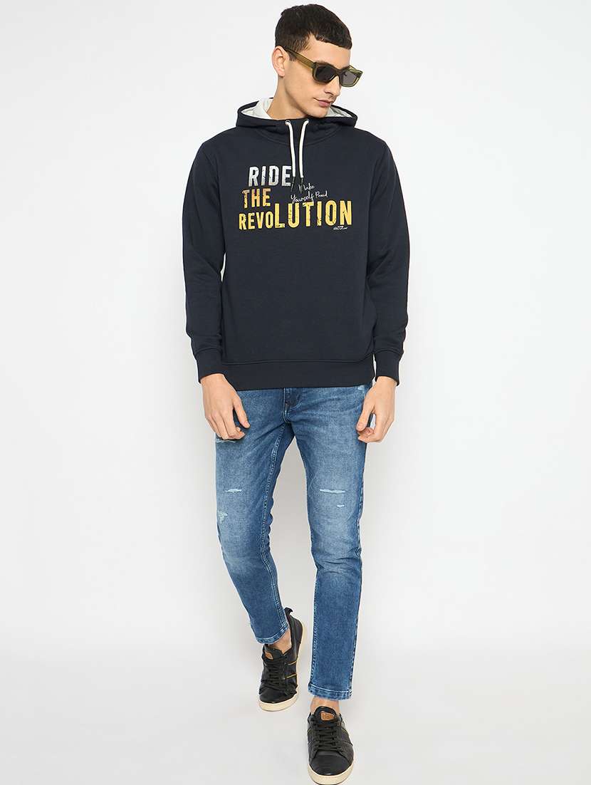 men long sleeves front print sweatshirt - 21743307 -  Standard Image - 4