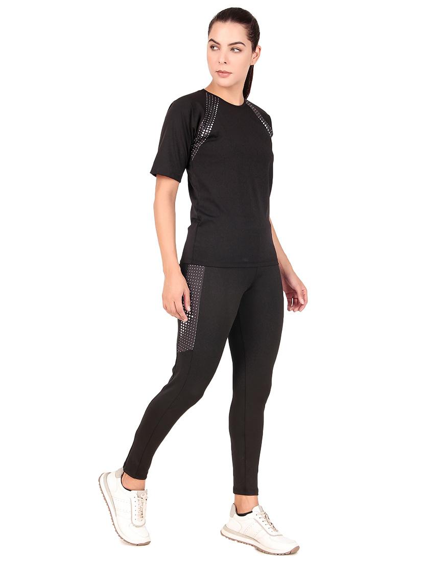 women black placement print active wear co-ords set - 21743316 - Zoom Image - 0