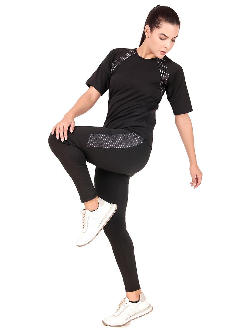 women black placement print active wear co-ords set - 21743316 - Standard Image - 1