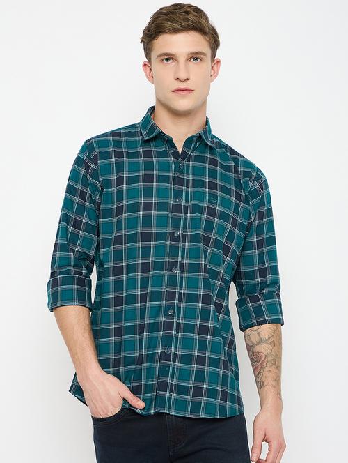 men long sleeves checkered casual shirt - 21743356 -  Standard Image - 0