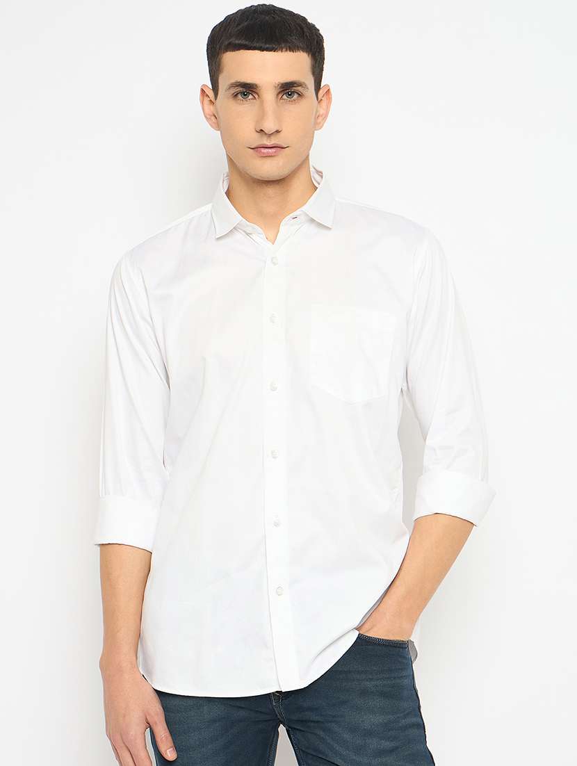 men long sleeves solid casual shirt