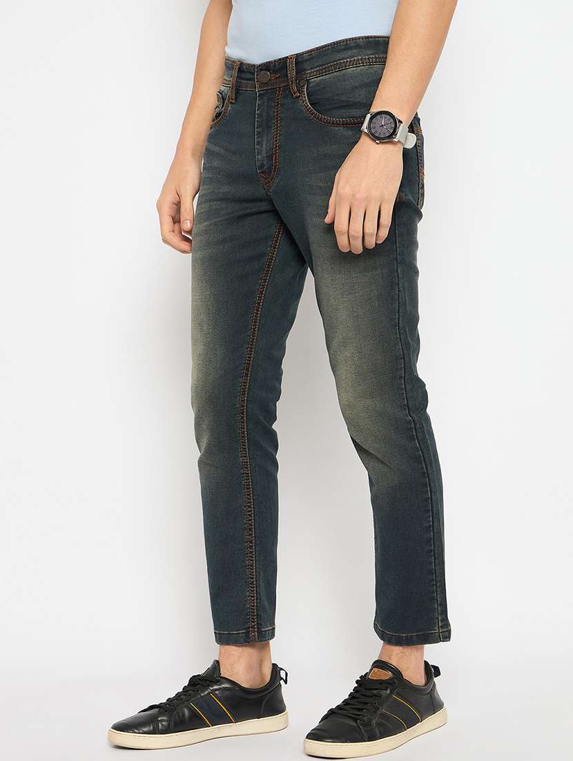 men mid rise washed jeans - 21743382 -  Standard Image - 1