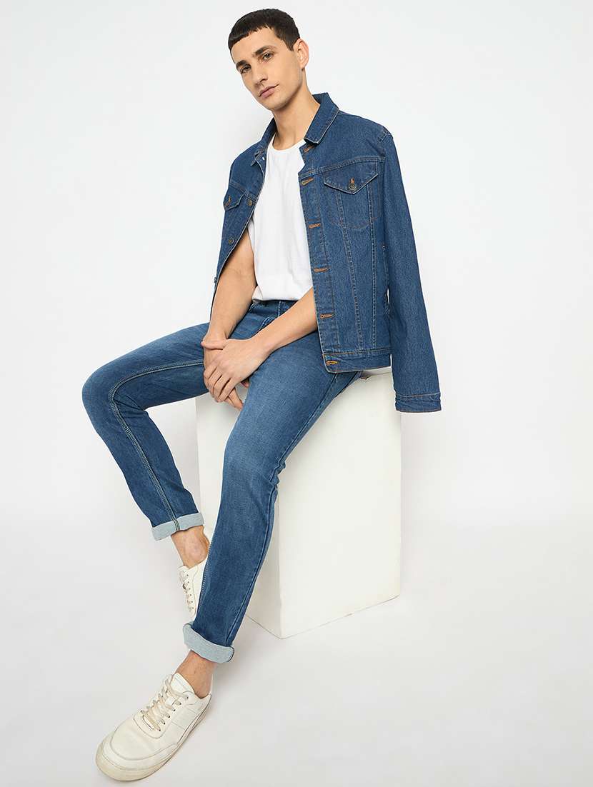 men mid rise washed jeans - 21743390 -  Standard Image - 4