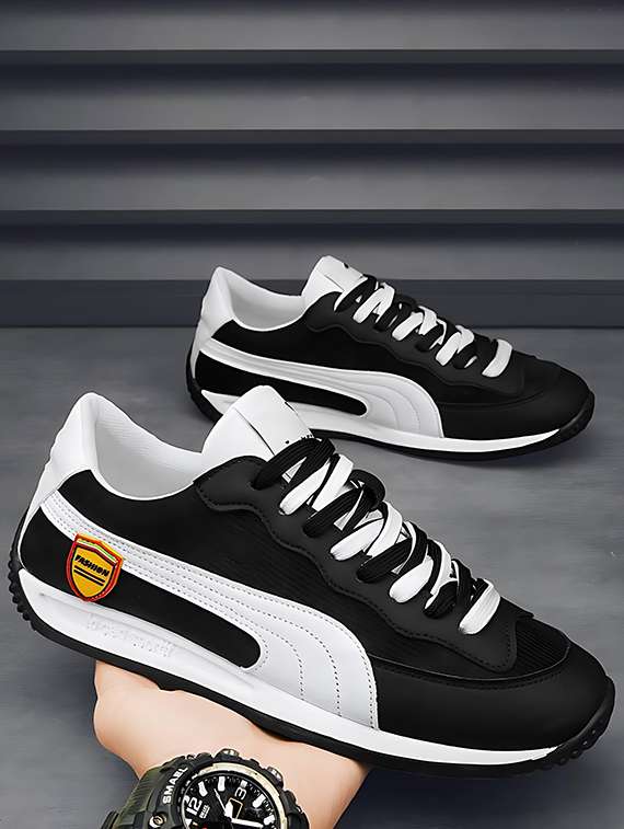 men lace up sneakers - 21743408 -  Standard Image - 1