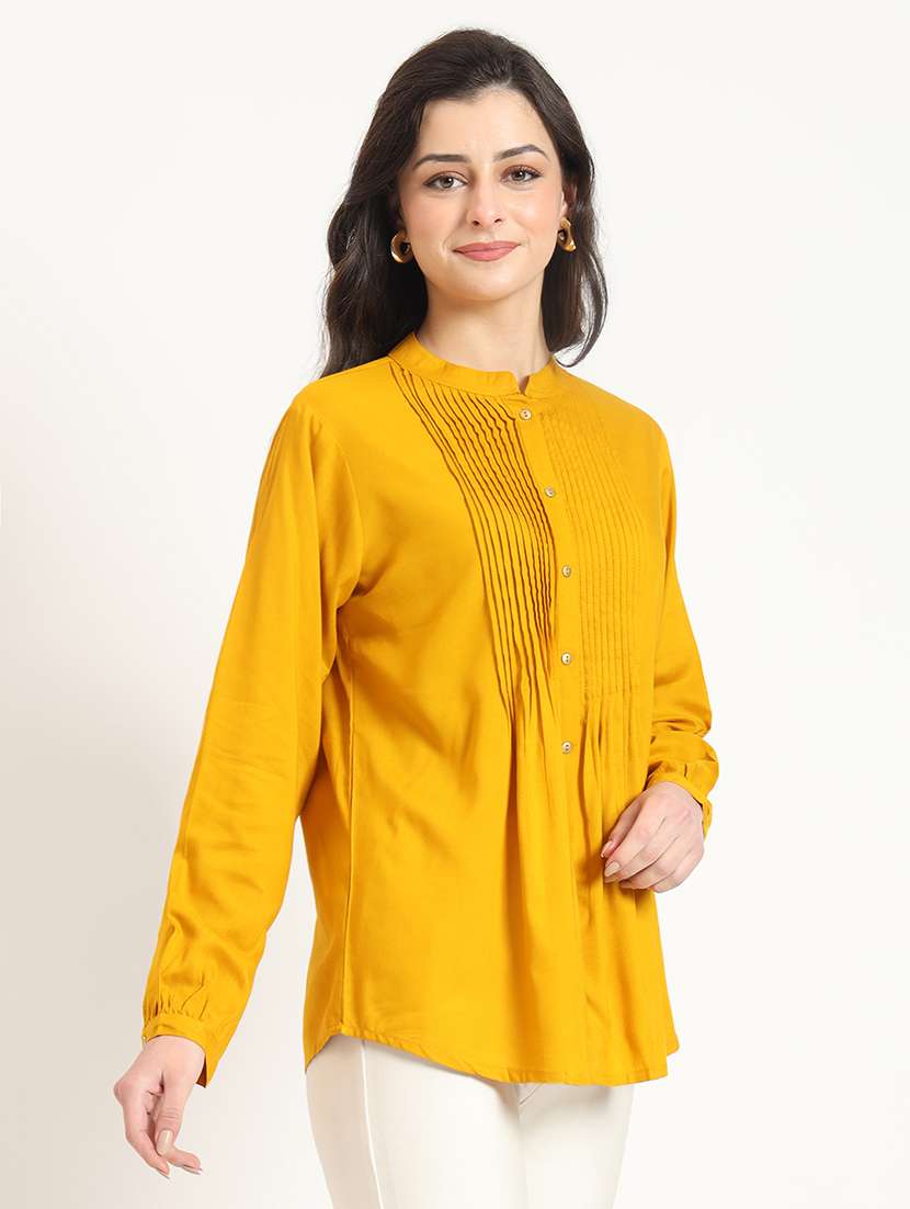 women solid long sleeve top - 21743414 -  Standard Image - 1