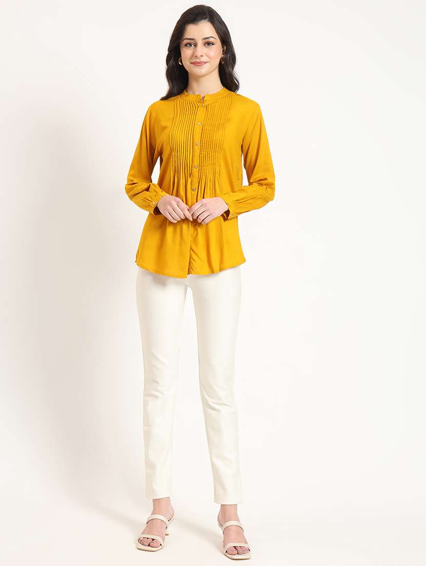 women solid long sleeve top - 21743414 - Standard Image - 4
