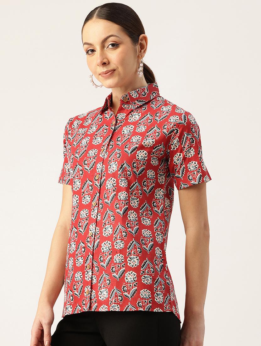 women printed short aleeve shirt - 21743723 -  Standard Image - 1
