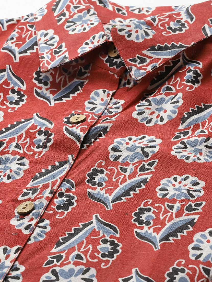 women printed short aleeve shirt - 21743723 - Standard Image - 4