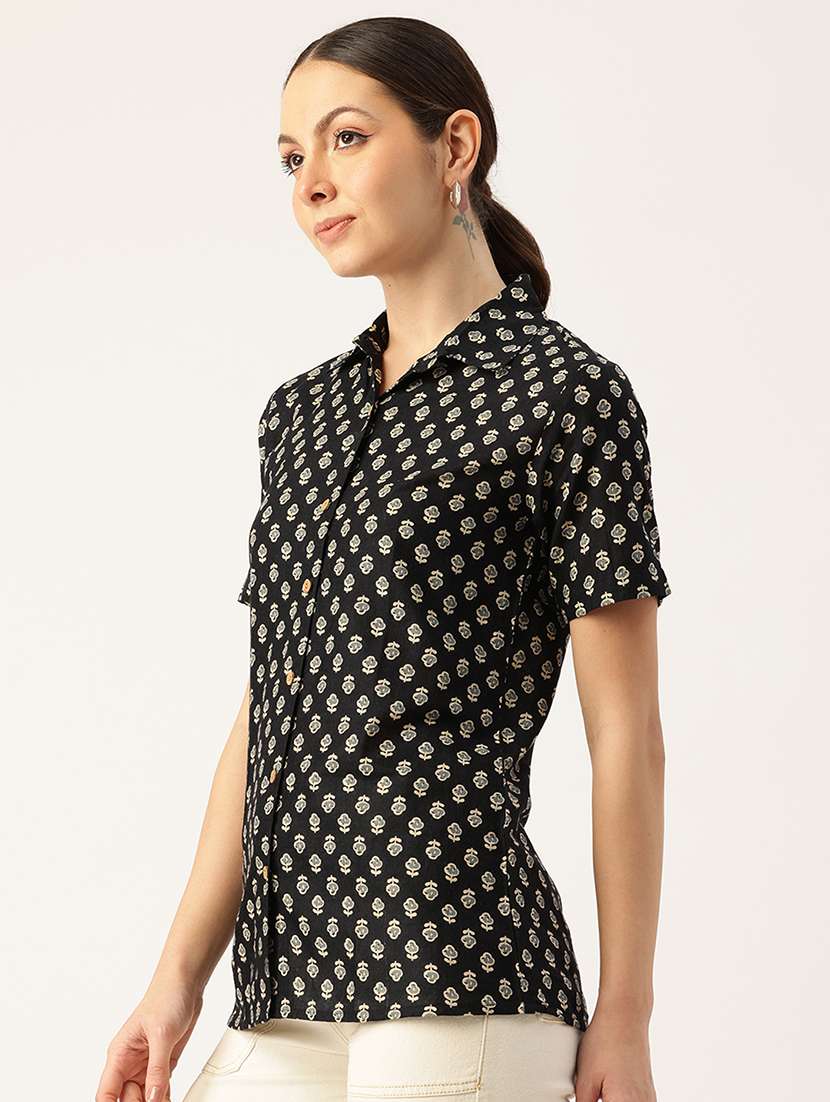 women printed short aleeve shirt - 21743726 -  Standard Image - 1