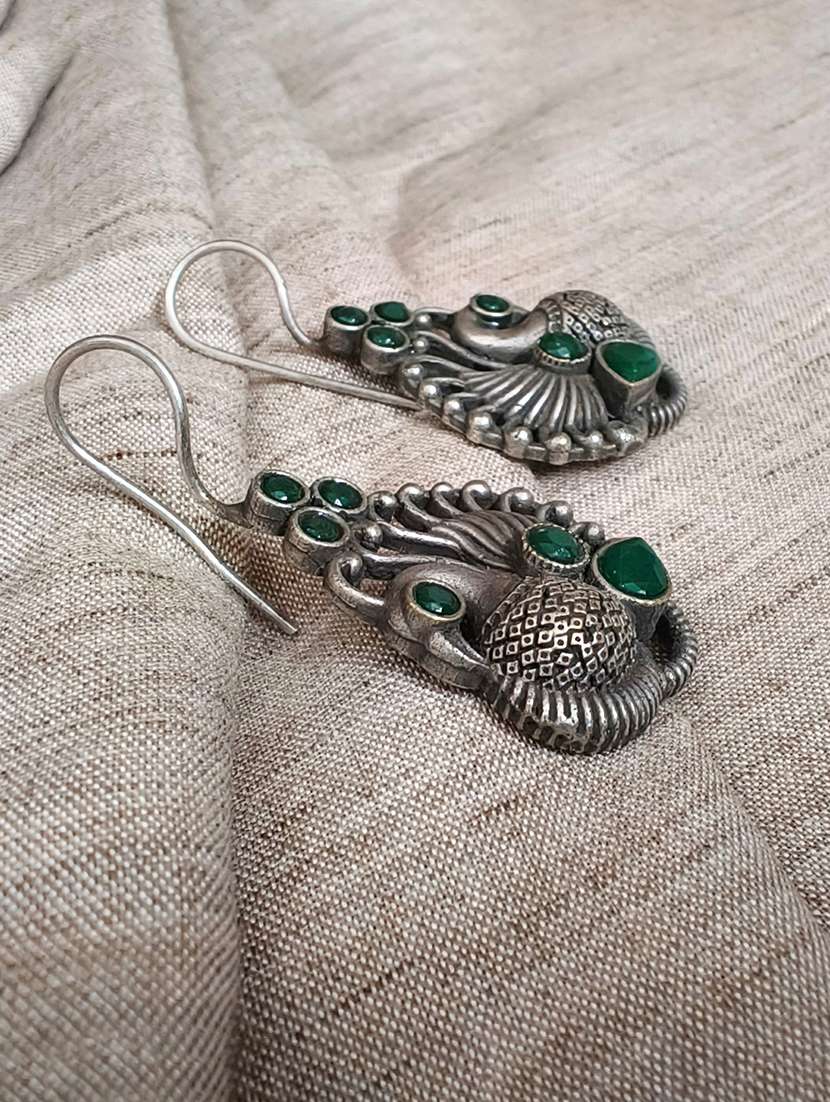 women silver brass drop earrings - 21743728 -  Standard Image - 1