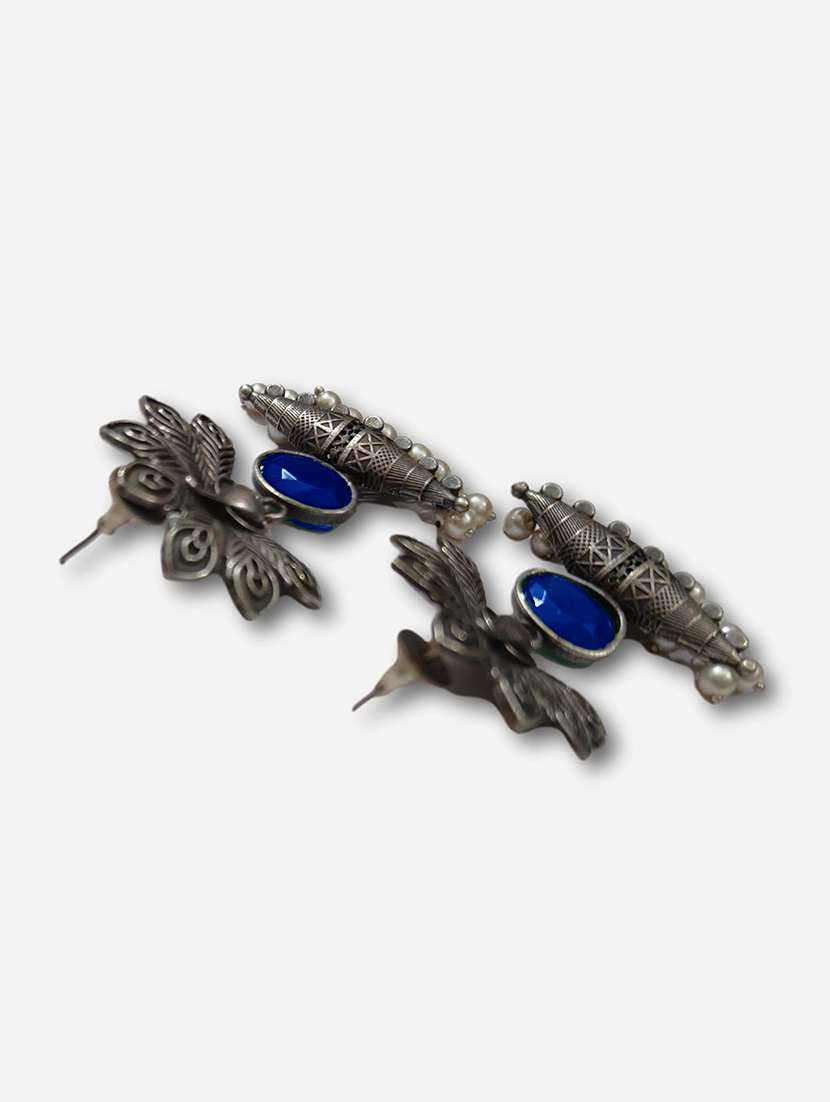 women silver brass drop earrings - 21743732 -  Standard Image - 1