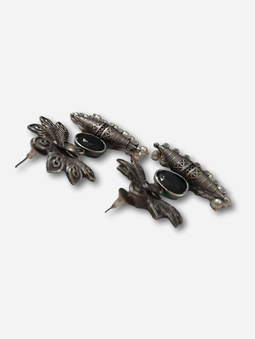 women silver brass drop earrings - 21743733 -  Standard Image - 1