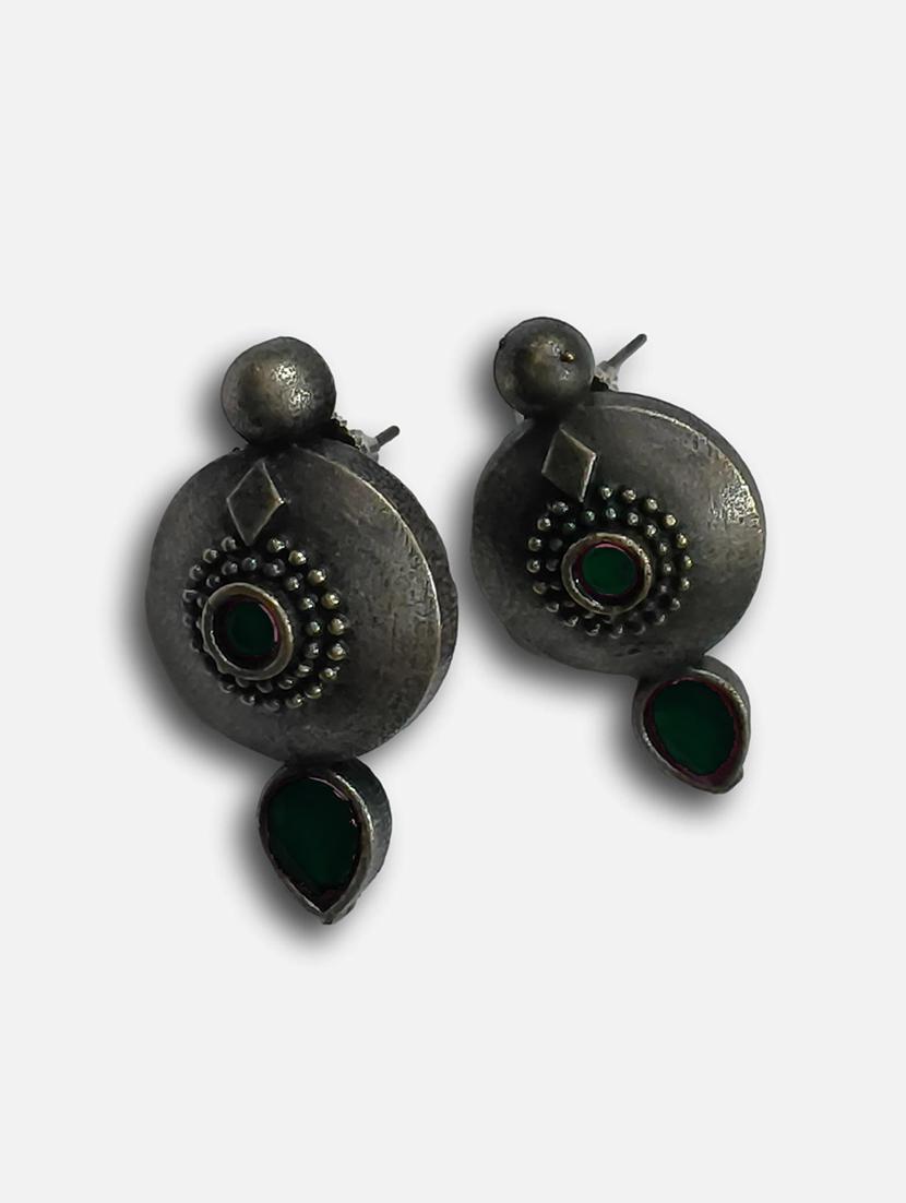 women silver brass drop earrings - 21743738 - Standard Image - 1