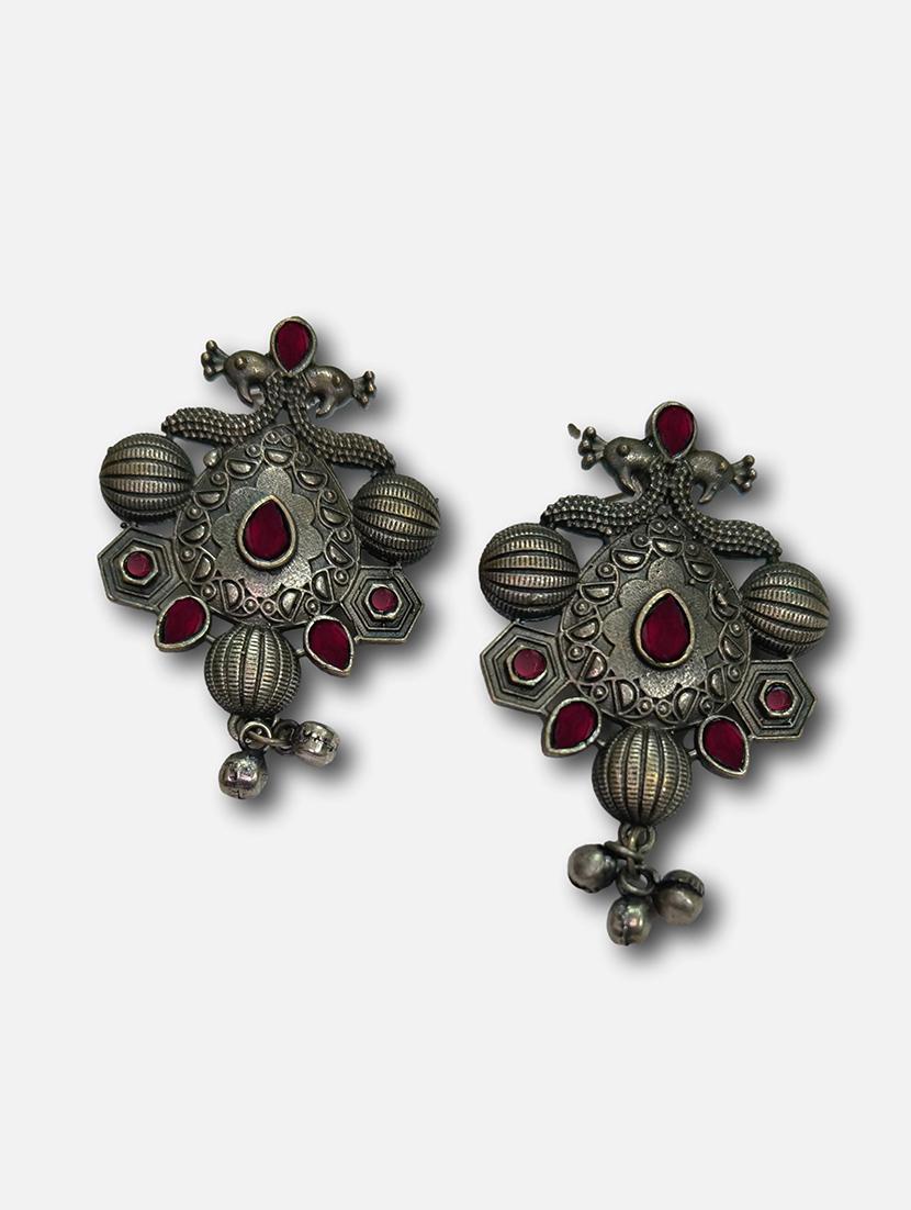 women silver brass drop earrings - 21743740 -  Standard Image - 1