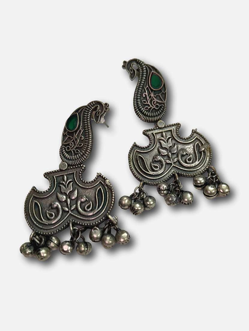 women silver brass drop earrings - 21743747 -  Standard Image - 1