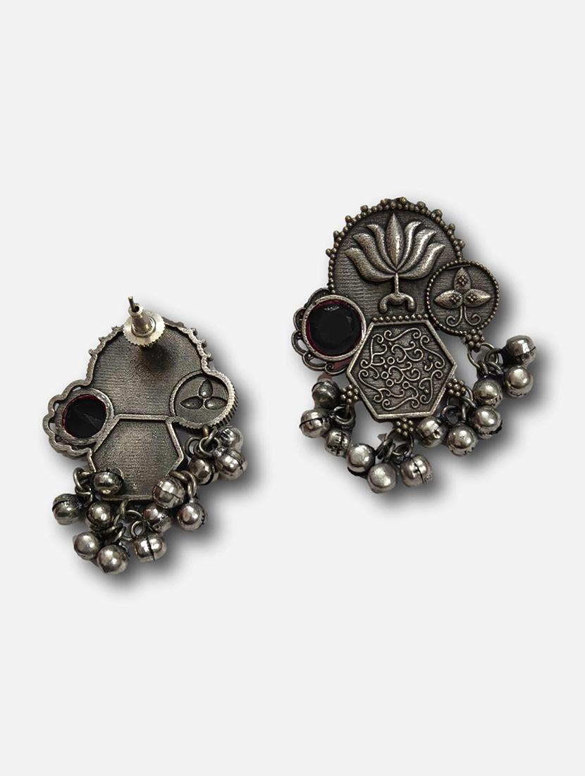 women silver brass drop earrings - 21743749 - Standard Image - 1