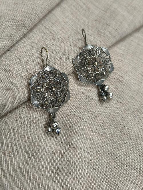 women silver brass drop earrings - 21743751 -  Standard Image - 0
