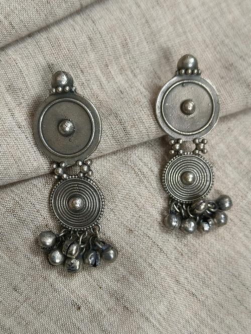 women silver brass drop earrings - 21743755 -  Standard Image - 0