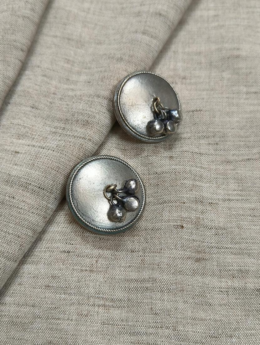 women silver brass studs earrings - 21743762 - Zoom Image - 0
