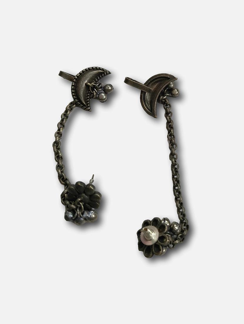 women silver brass earcuff earring - 21743765 - Standard Image - 1