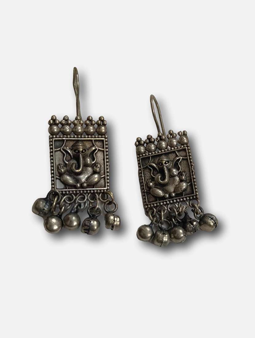 women silver brass drop earrings - 21743766 -  Standard Image - 1