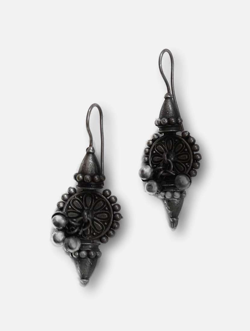 women silver brass drop earrings - 21743771 -  Standard Image - 1