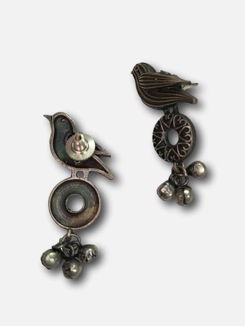 women silver brass drop earrings - 21743782 -  Standard Image - 1