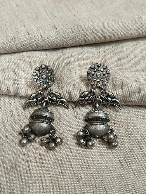 women silver brass drop earrings - 21743789 - Standard Image - 0
